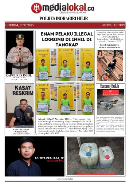 Enam Pelaku Illegal Logging Ditangkap di Hutan, Polres Inhil Resmi Tetapkan Tersangka