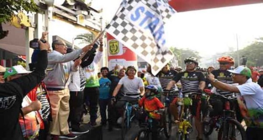 Gowes Sepeda Nusantara Ramaikan Peringatan Haornas di Banjarmasin