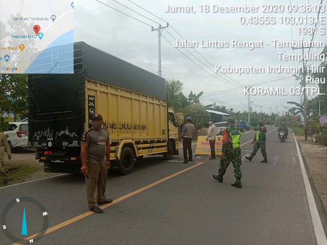 Selalu Tegakan Disiplin Protkes Bersama Tim Satgas, Ini Pesan Babinsa Koramil 03/Tempuling