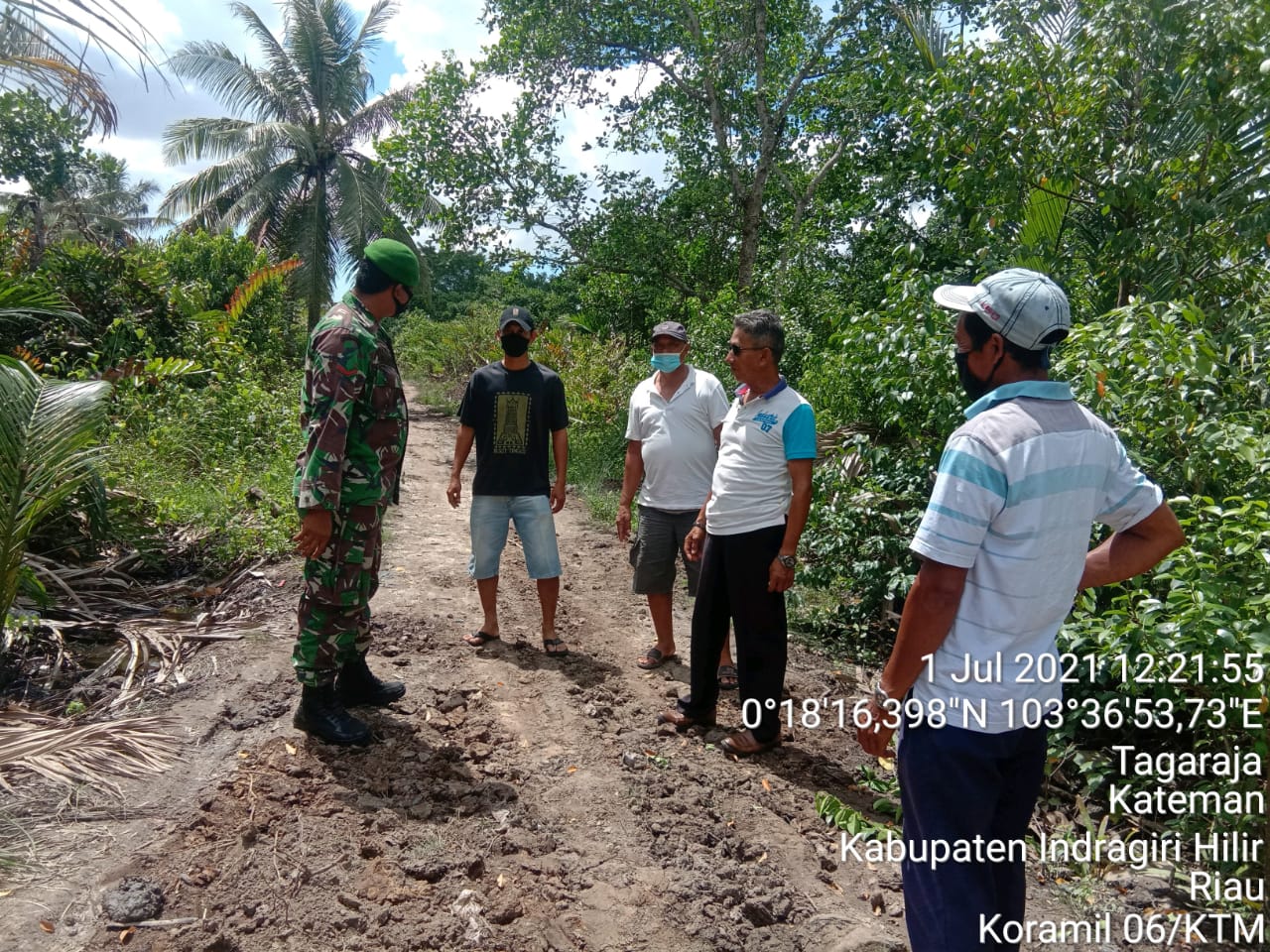 Koramil 06/Kateman Terus Kerahkan Personilnya untuk Deteksi Wilayah dari Kebakaran