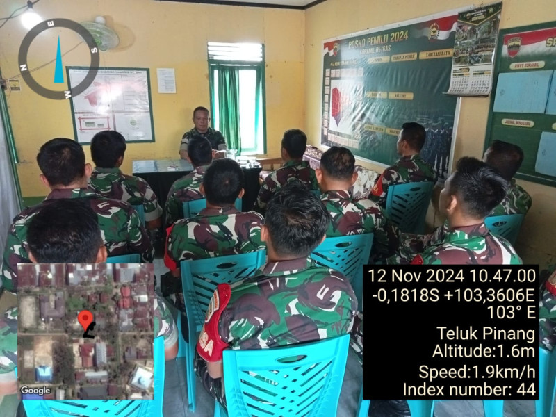 Danramil 05/Gas Kapten Czi Selamet Hiro Hito Briping Monitor Bangsit Jelang Pilkada Agar Terlaksana Aman Tertib