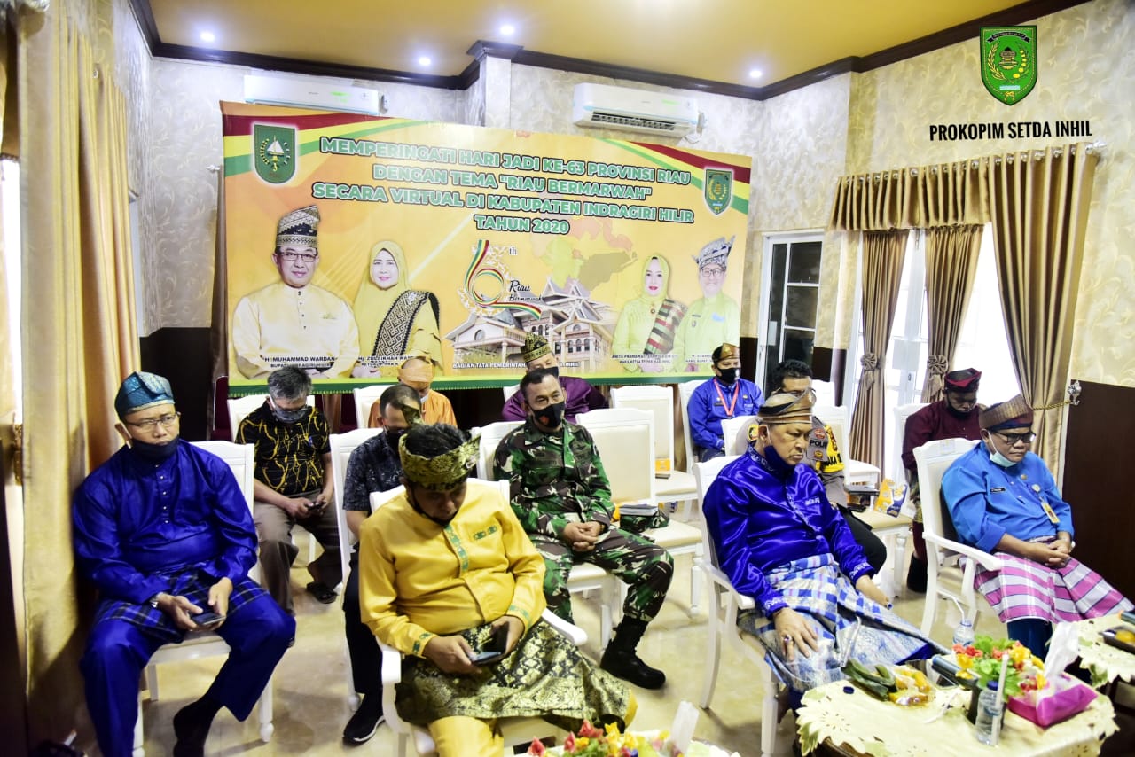 Sempena Milad Riau, Wabup Inhil Ikuti Rapat Paripurna DPRD Provinsi Secara Virtual