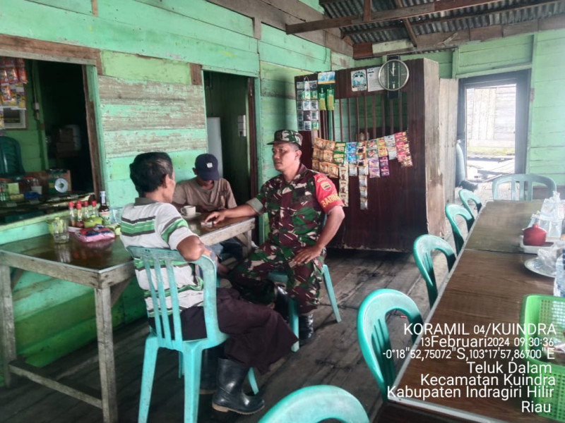 Lestarikan Nilai Pancasila Melalui Komsos Babinsa Koramil 04/Kuindra