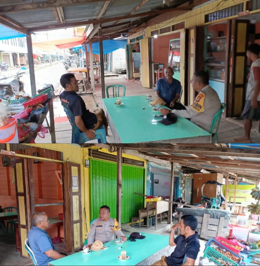 Bhabinkamtibmas Polsek Gaung Sambangi Masyarakat dan Berikan Himbauan Pemilu Damai