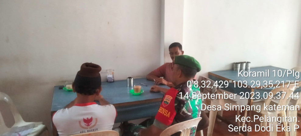 Jaga Kebersamaan dan Kerjasama Yang Baik Antara Koramil 10/Pelangiran dan Warga