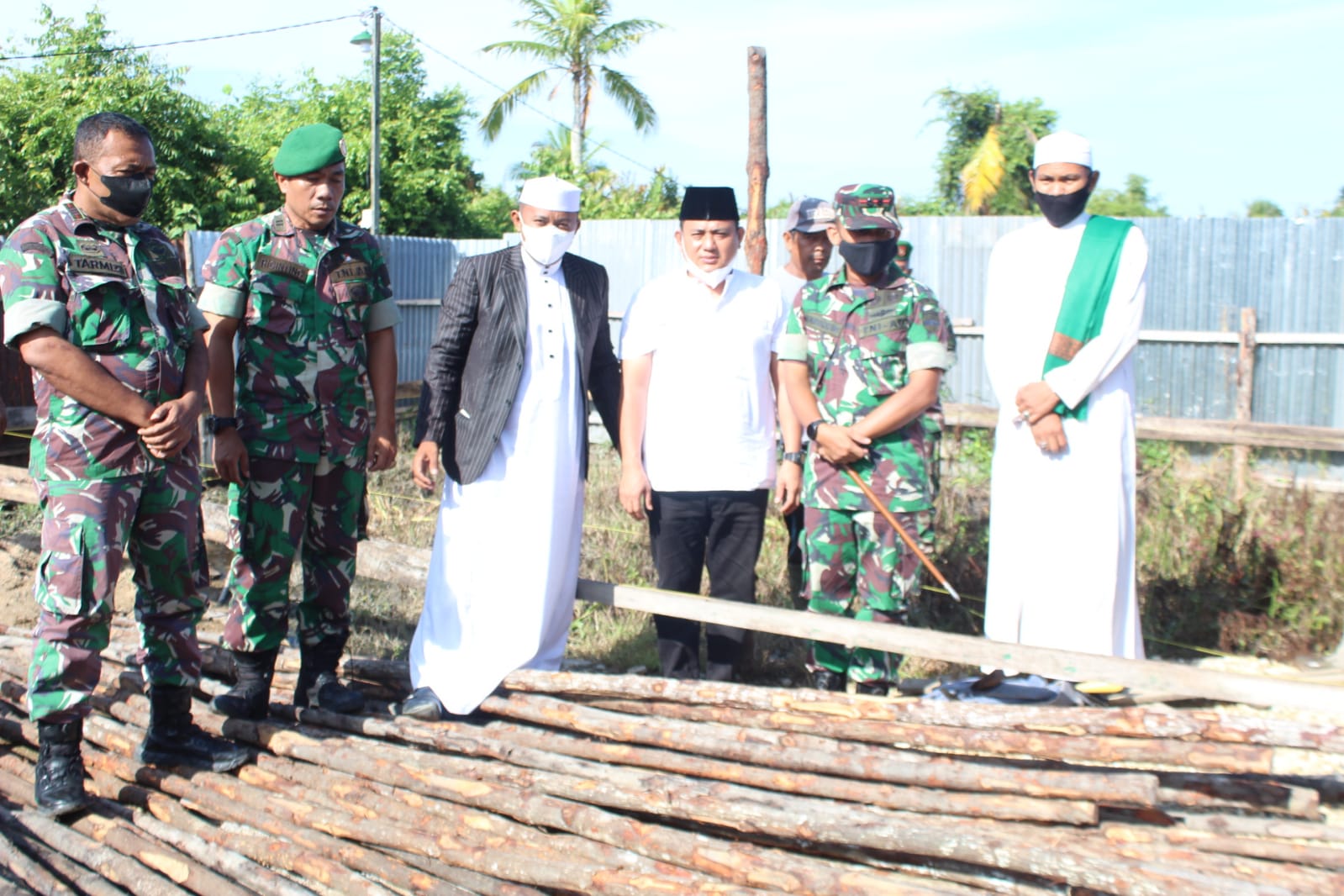 Dandim 0314/Inhil Hadiri Peletakan Batu Pertama Pembangunan Ponpes Al-Masyad