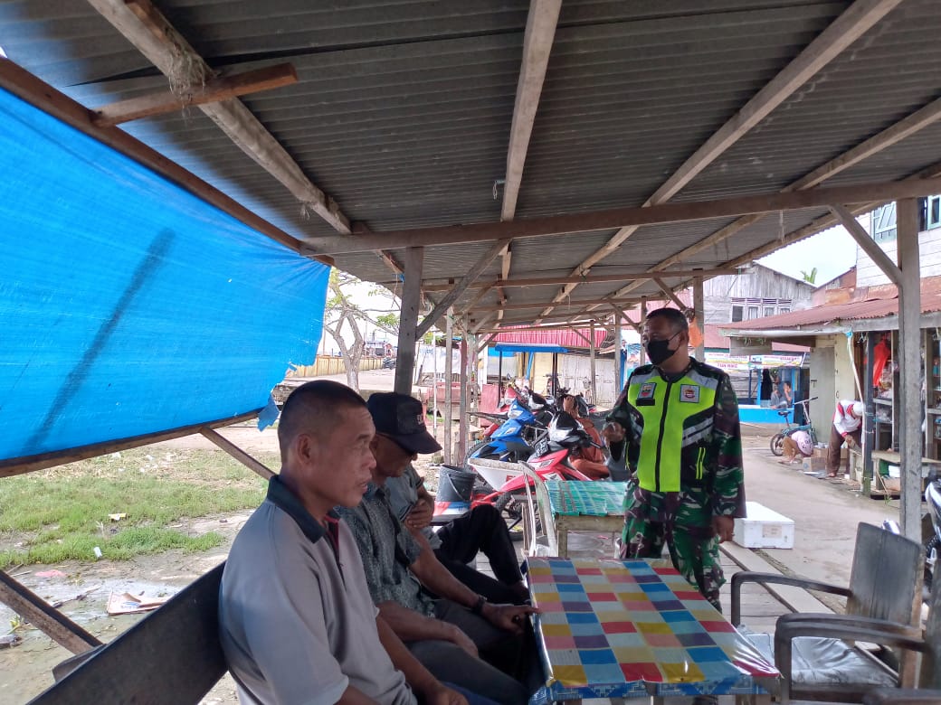 Kesadaran Masyarakat Terhadap Kesehatan Terus Di Lakukan Melalui Penerapan Prokes Oleh Sertu K. Panjaitan