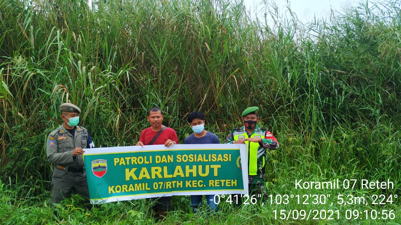 Pelda Doni Akmal bersama Satgas Terkait Lakukan Patroli Pencegahan Karhutla