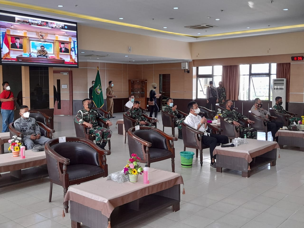 Danlanud Hang Nadim Hadiri Rakor Penanganan Covid-19 se-Indonesia