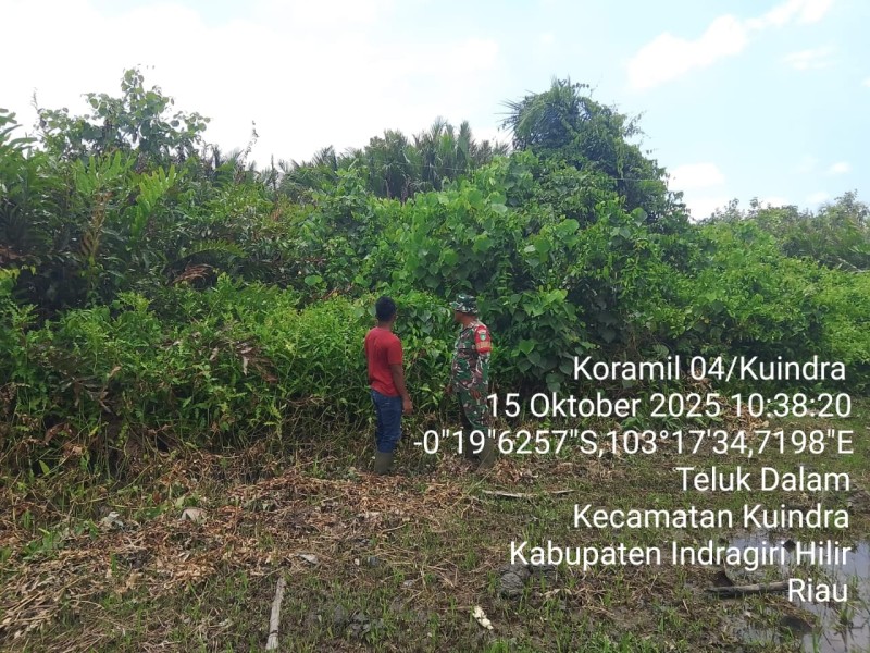 Patroli Tapal Batas Koramil 04/Kuindra: Meningkatkan Keamanan dan Ketertiban di Desa Teluk Dalam