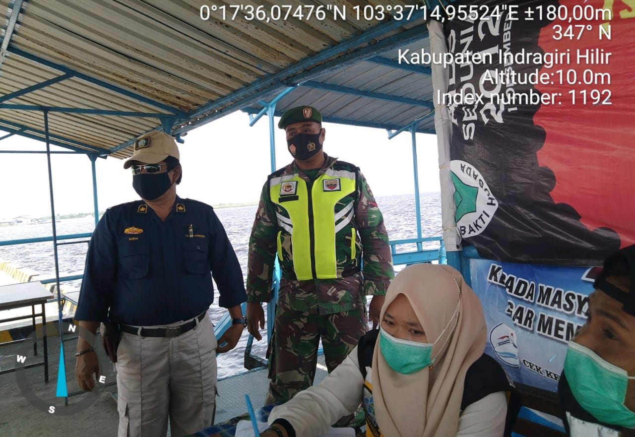 Personil Koramil 06/Kateman Rutin Laksanakan Penegakkan Disiplin di Pelabuhan