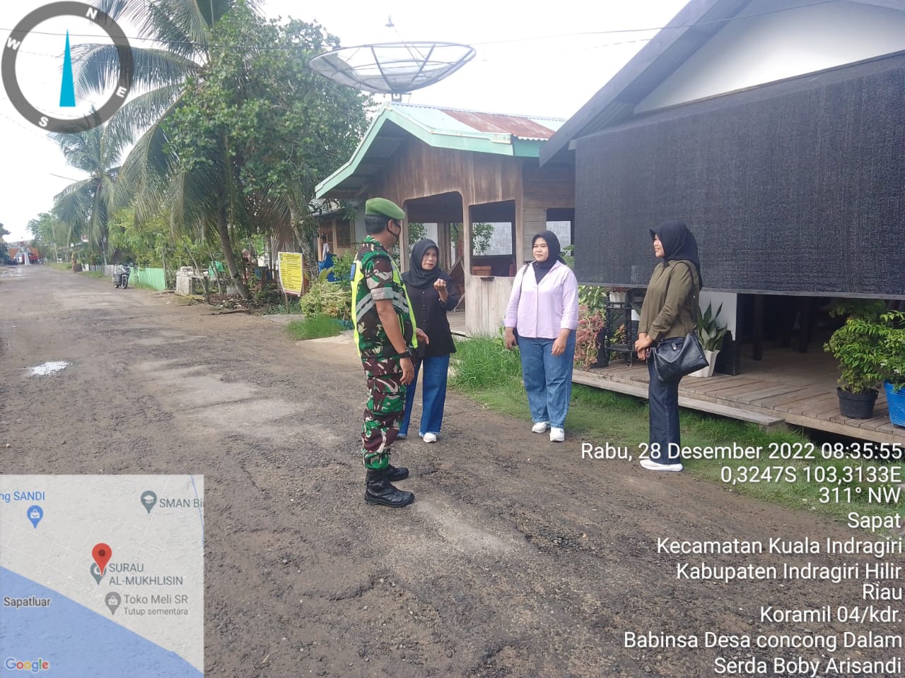 Disiplin Prokes Terus di Terapkan Oleh Anggota Koramil 04/Kuindra di Binaan