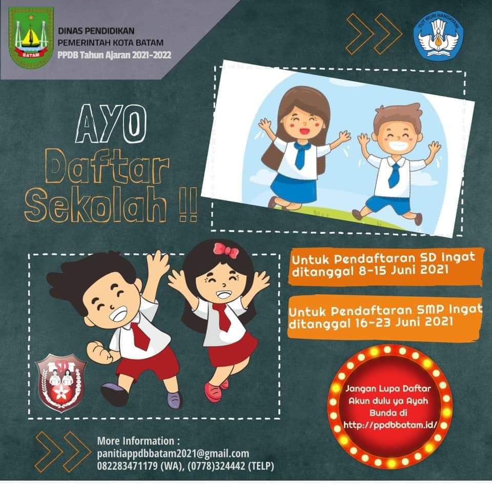 Di Batam PPDB Secara Daring dan Luring Dibuka Juni 2021