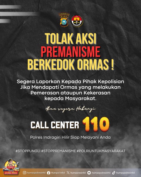 Kapolres Inhil Akan Tindak Tegas Premanisme Berkedok Ormas