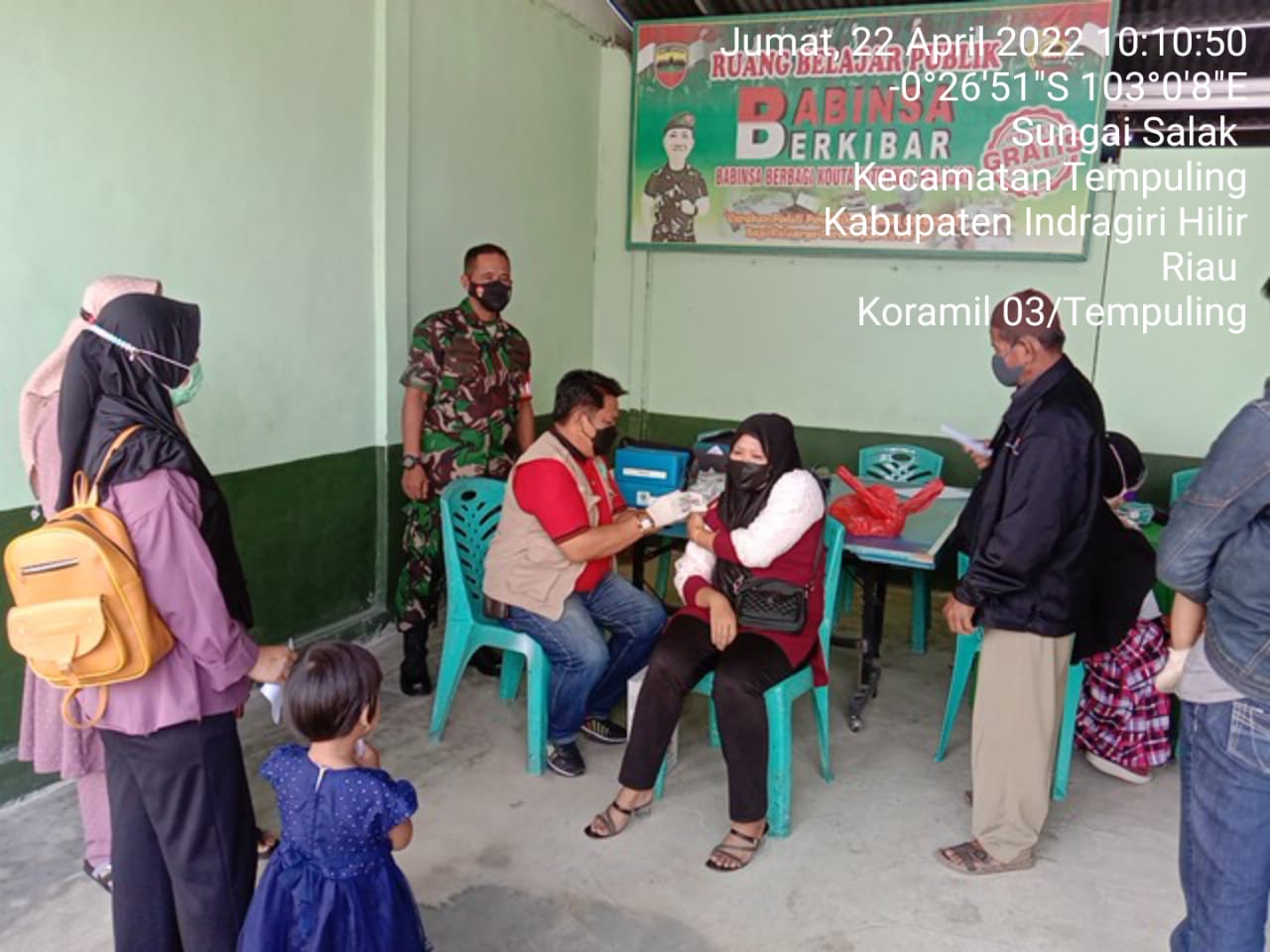 Antusias warga masyarakat dalam mengikuti Vaksin di Koramil 03/Tempuling