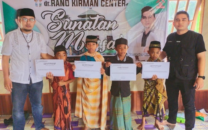 Bantu Warga, Calon Kades Teluk Dalam Mhd Irham Gelar Sunat Massal dengan Menggandeng RK Center