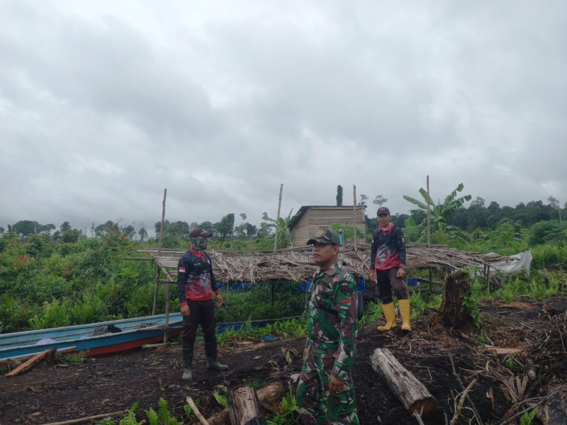 Babinsa 05/Gas Pratu Sandi Wahyudi Gencar Patroli Hutan Dan Lahan Dengan Masyarakat
