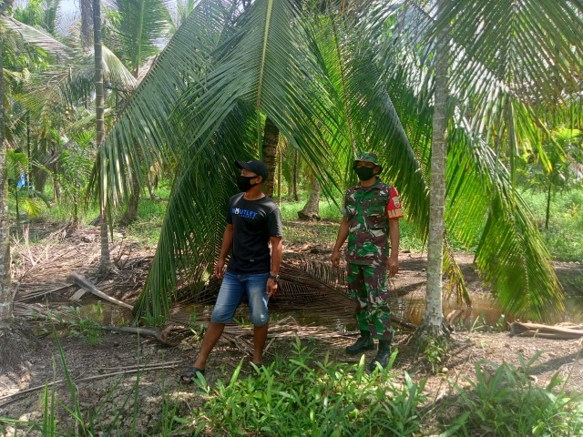 Patroli Dan Sosialisasi Karhutla Yang Dilakukan Oleh Babinsa Koramil 04/Kuindra