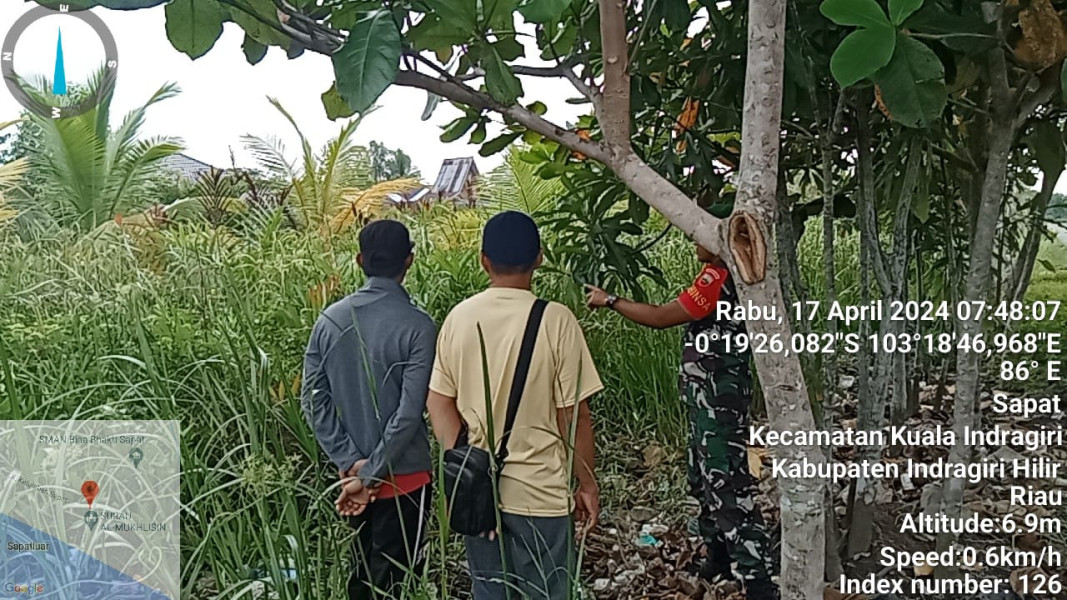 Babinsa Koramil 04/Kuindra Giat Patroli Untuk Memantau Titik Karhutla