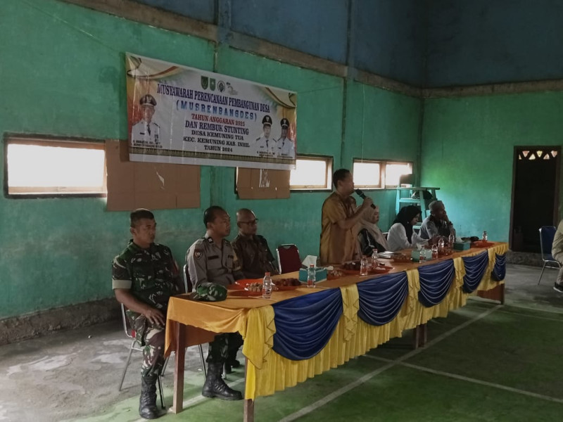 Rencana Penyusunan Kerja Pemerintah, Danramil 09/Kemuning Giat Lakukan Musrenbang Desa Kemuning Tua