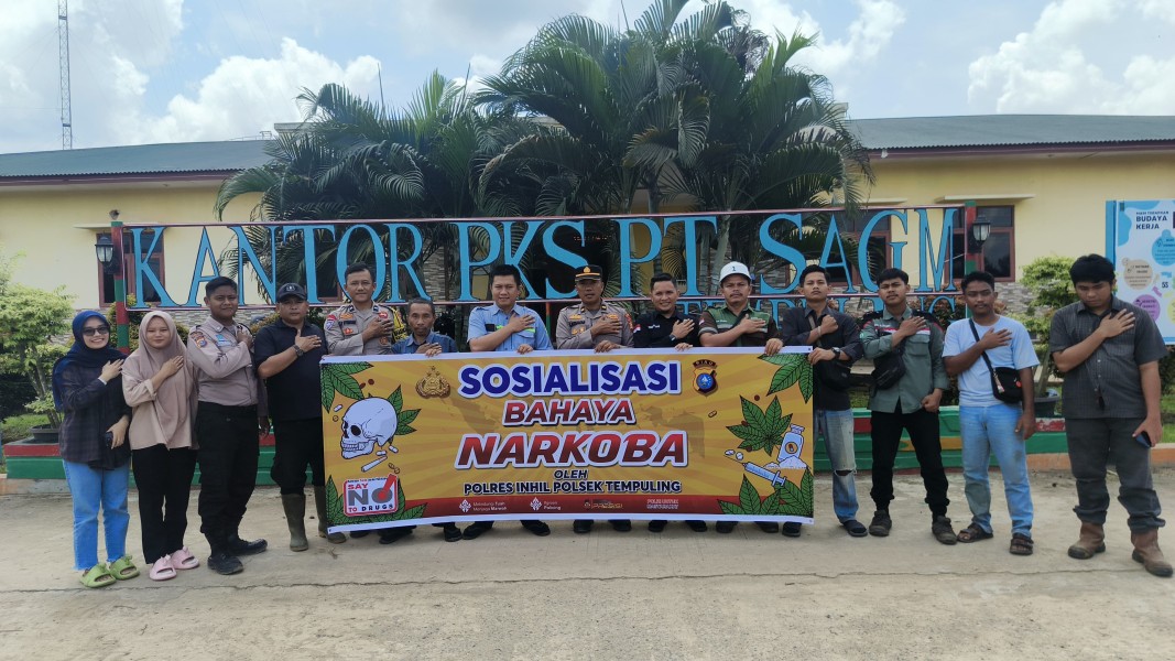 Polsek Tempuling Gelar Sosialisasi Bahaya Narkoba di Lingkungan Perusahaan