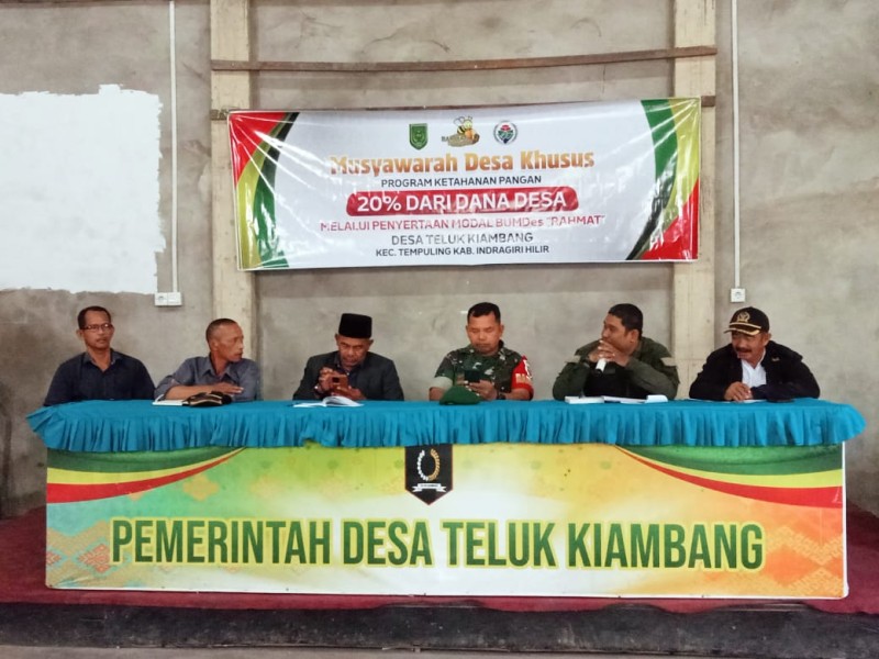 Babinsa Koramil 03/Tpl Hadiri Musdesus Program Ketahanan Pangan Alokasi 20% Dana Desa Thn 2025