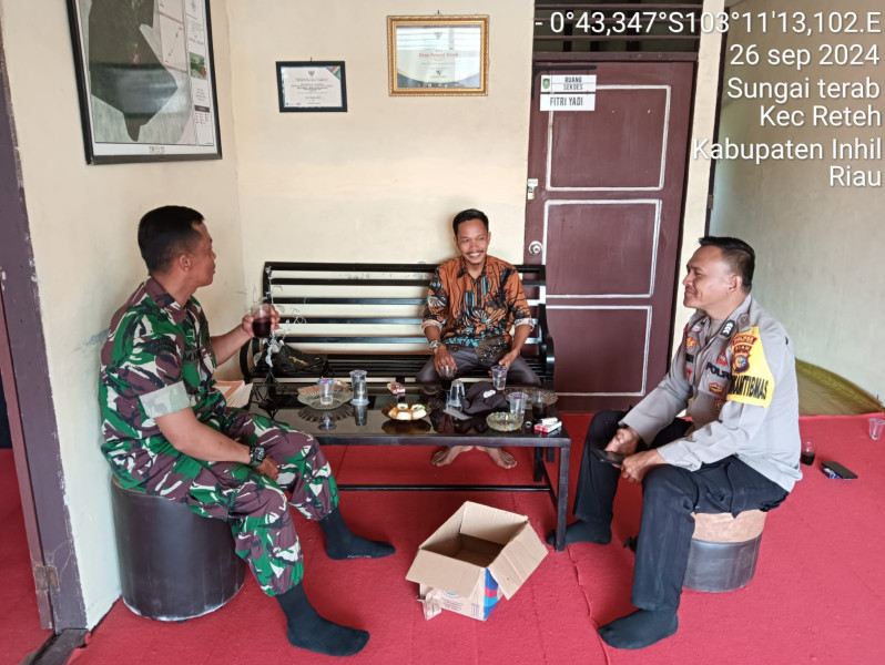 Koramil 07/Reteh Bersama Polri Ciptakan Pemilu Damai 2024