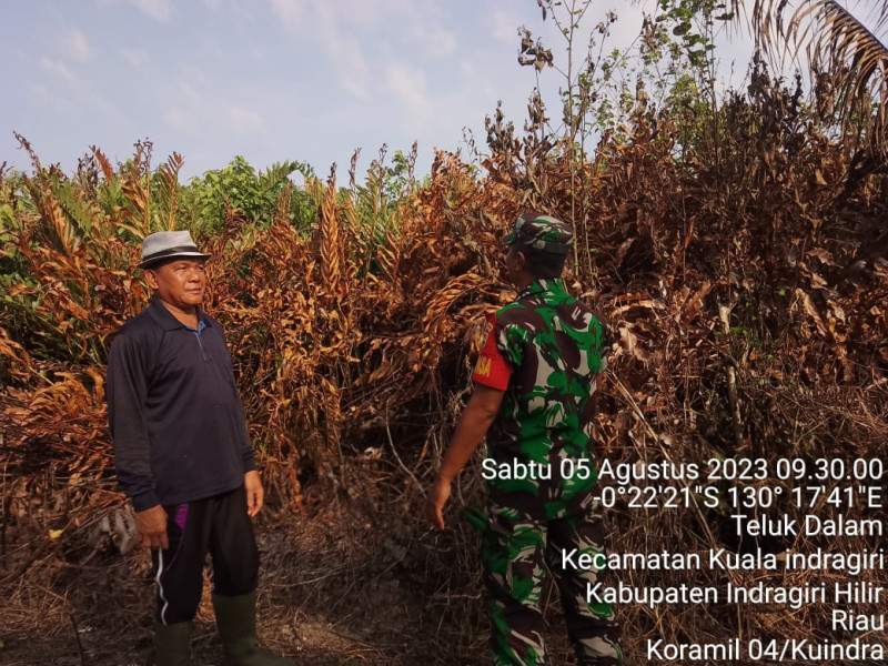 Babinsa Koramil 04/Kuindra Giat Turun Lakukan Patroli Karlahut