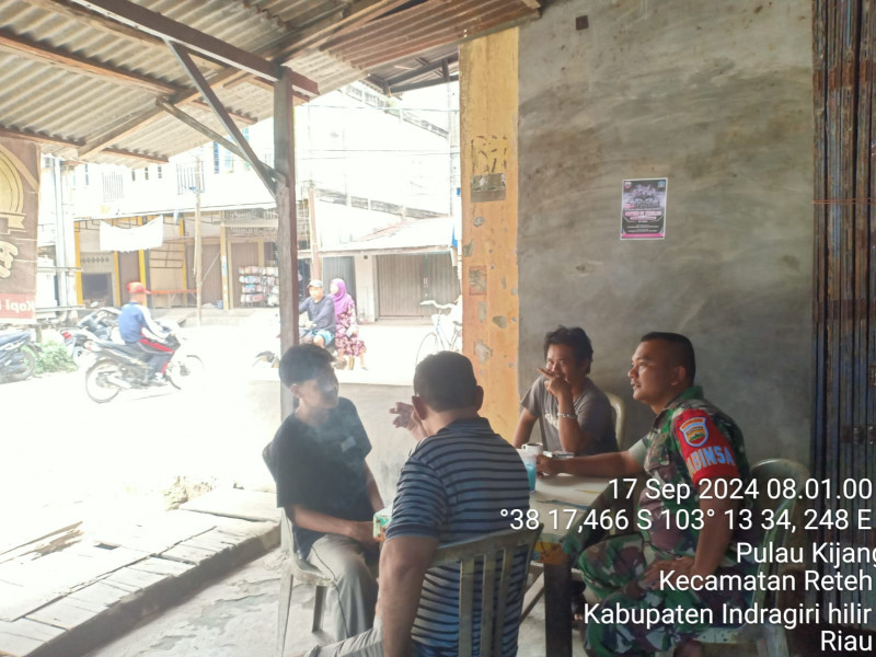 Dengan Komsos, Koramil 07/Reteh Terus Jalin Tali Silaturahmi dan Kedekatan Dengan Masyarakat