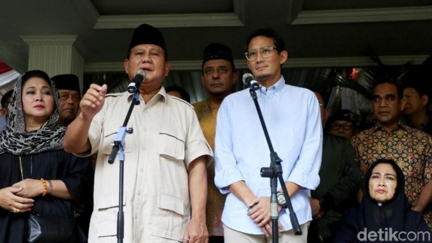 Prabowo-Sandi Tak akan Hadiri Sidang Perdana Gugatan Pilpres di MK