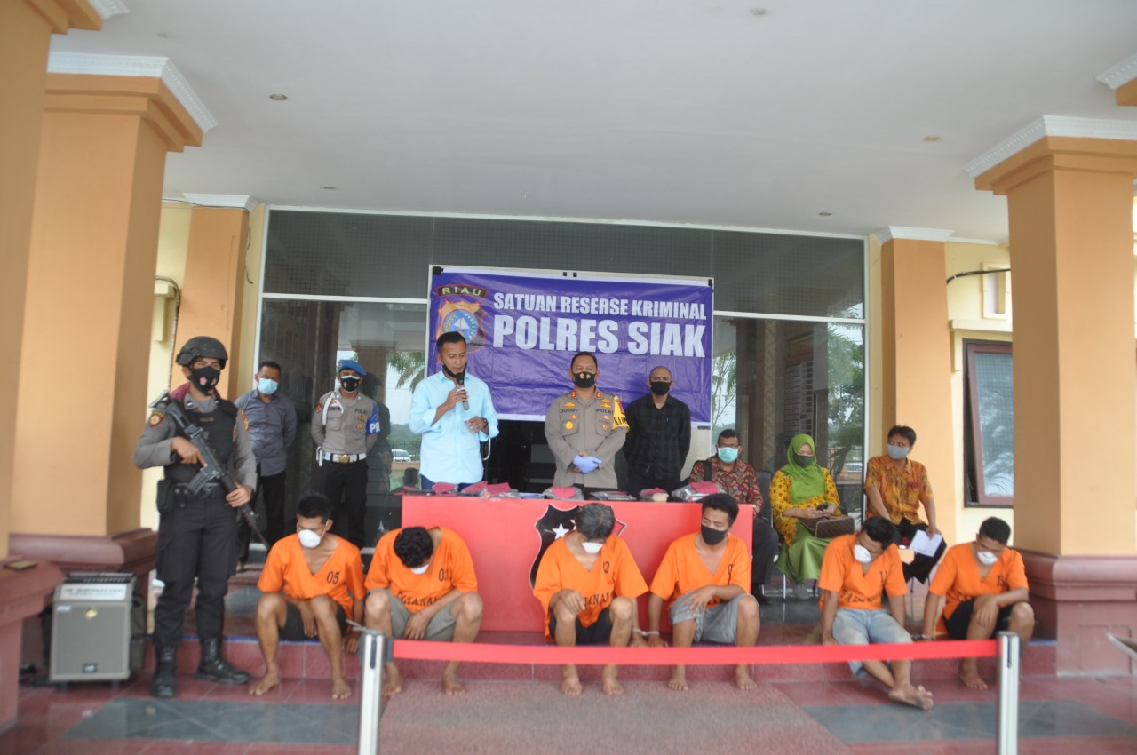 6 Sindikat  Pelaku Pembobol Sekolah di Kabupaten Siak, Kandas Ditangan Polres Siak