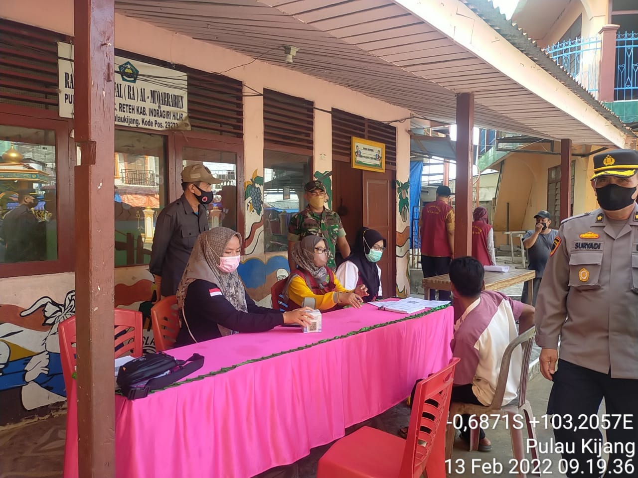 Pelaksanaan Vaksin Dosis 1 dan 2 di Wilayah Koramil 07/Reteh