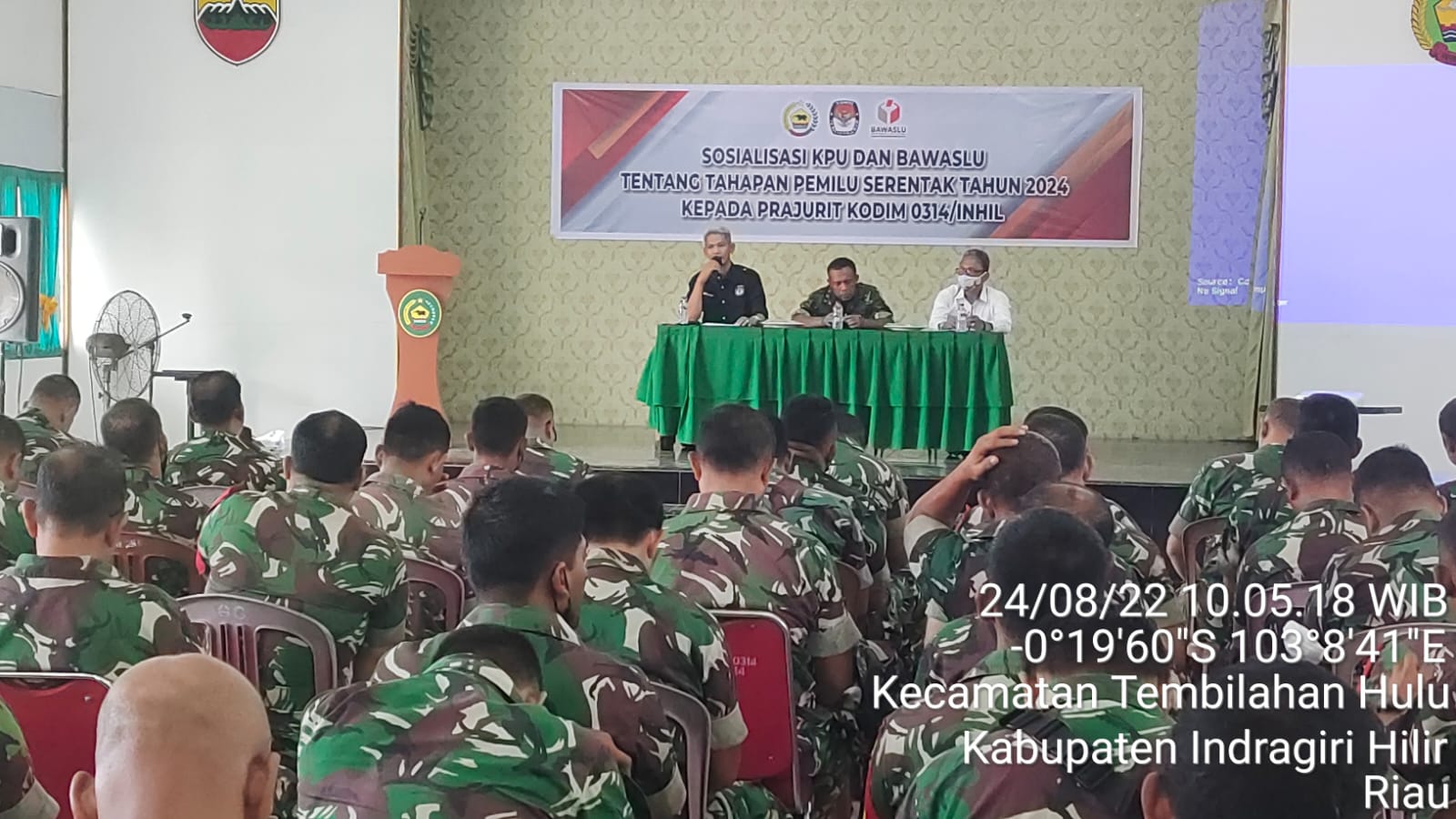 Danramil 07/Reteh Lakukan Sosialisasi KPU dan Bawaslu Terkait Tahapan Pemilu 2024