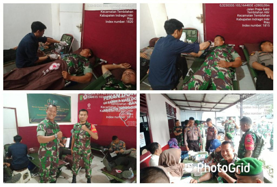 Wujudkan Solidaritas, Babinsa Koramil 07/Reteh Gelar Donor Darah Dalam Rangka HUT Persit Kartika Chandra Kirana
