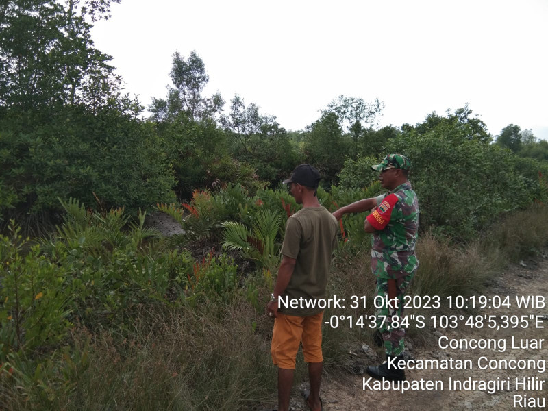 Danpos Ramil Concong Koramil 04/Kdr Menyampaikan Agar Tidak Ada Yang Membakar Lahan dan Hutan