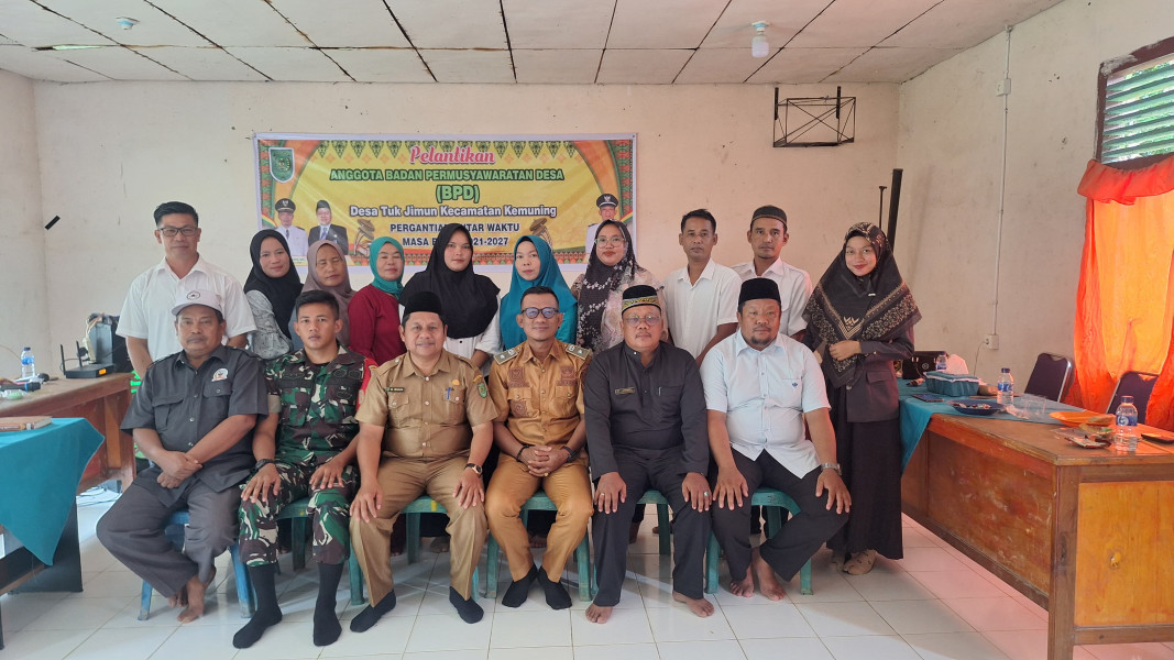 Danramil 09/Kmg Hadiri Pelantikan dan Pengambilan Sumpah Anggota BPD Desa Tukjimun