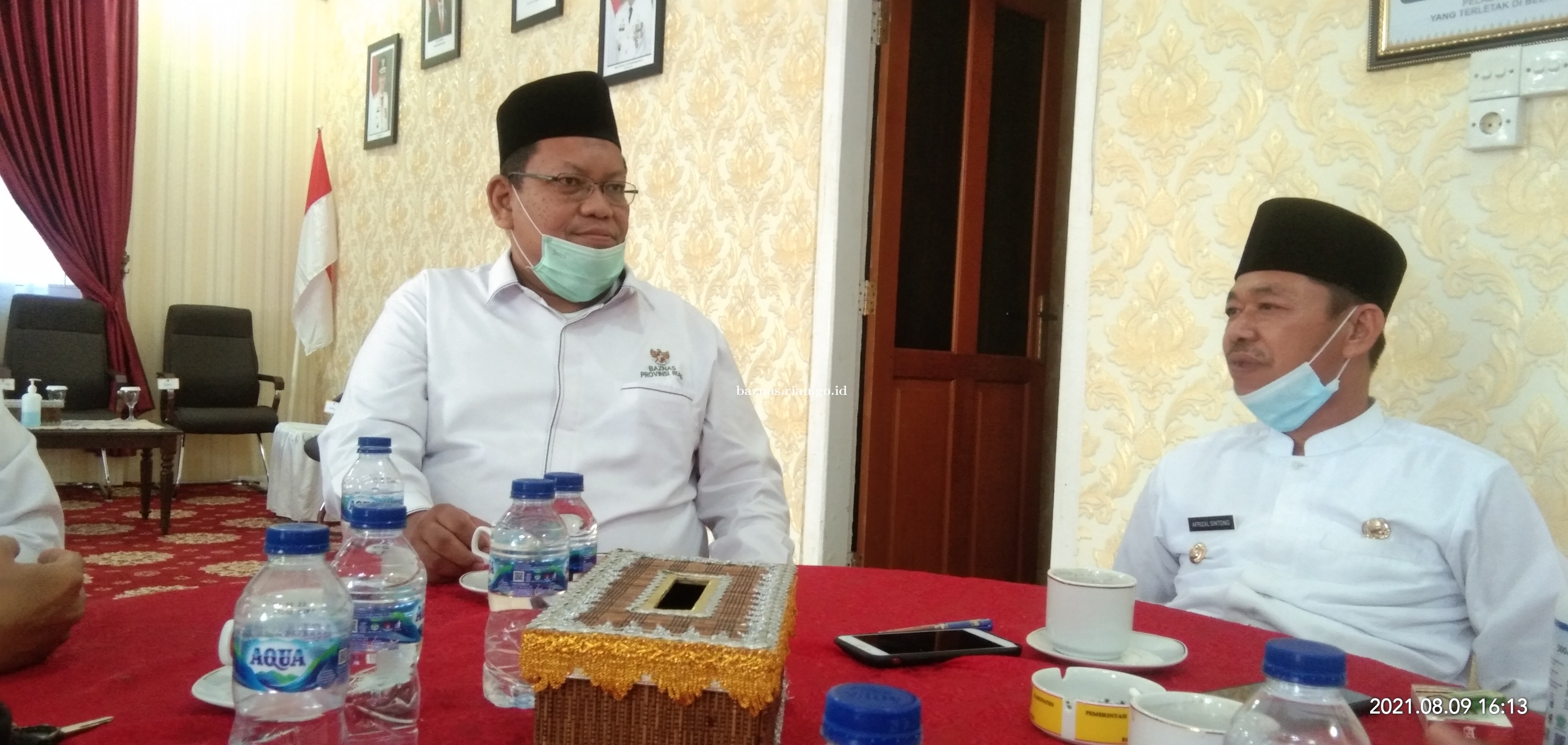 Bupati Dan Wakil Bupati Kabupaten Rohil Sambut Baik Silaturahmi Pimpinan Baznas Riau