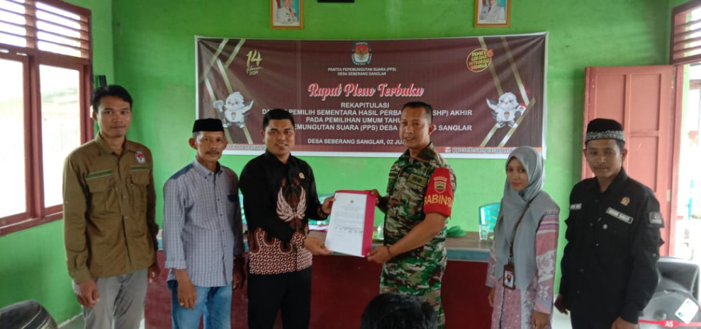 Danramil 07/Reteh Dampingi Rapat Pleno Terbuka DPHP di Wilayah