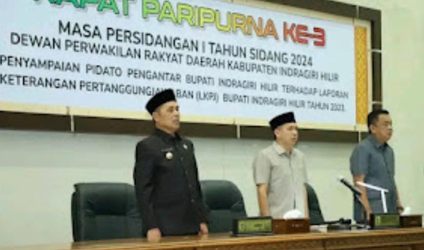 DPRD Inhil Gelar Paripurna ke-3 Masa Persidangan I Tahun 2024