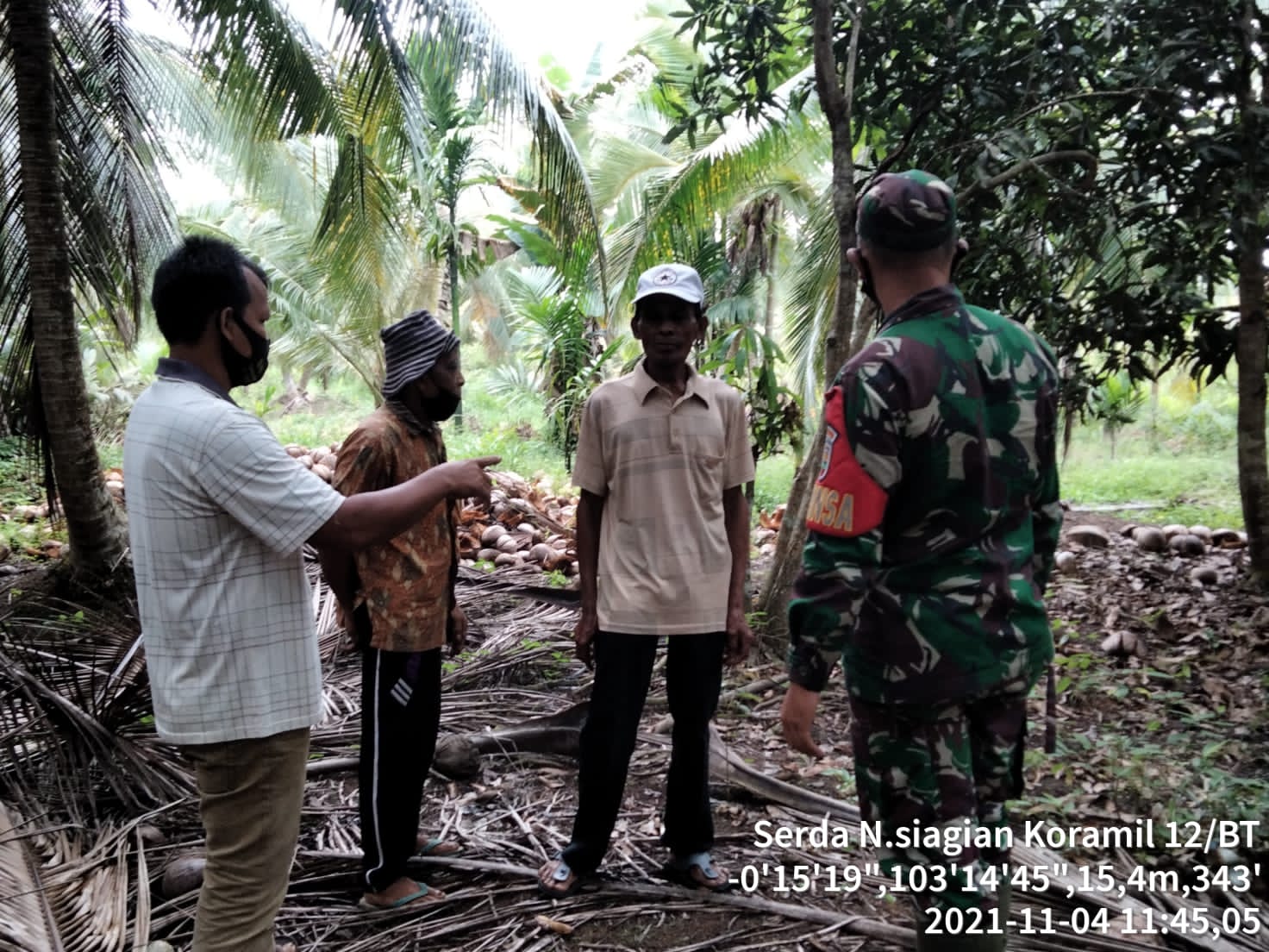 Babinsa Koramil 12/Batang Tuaka Serda Nasir Siagian Terus Siaga Patroli Karhutla