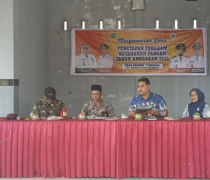Pemerintahan Desa Prapat Tunggal Gelar Musdes Penetapan Program Ketahanan Pangan Tahun 2025.