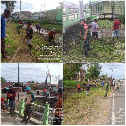 Danramil 03/Tpl Pupuk Jiwa Gotong Royong Di Wilayah Binaan