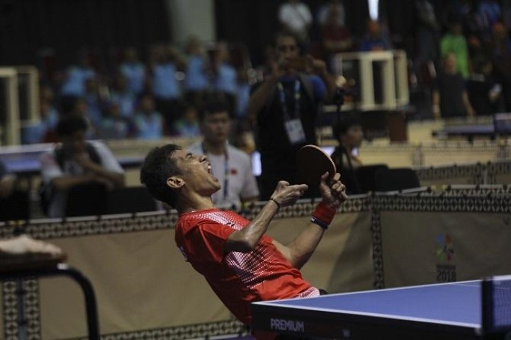 David Jacobs Dulang Emas Tenis Meja bagi Indonesia