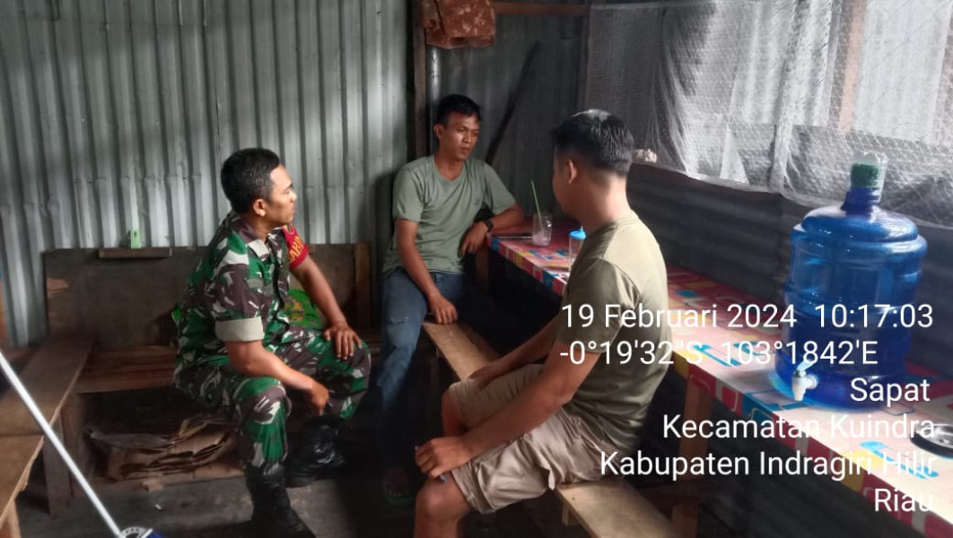 Babinsa Koramil 04/Kuindra Himbau Masyarakat Untuk Perhatikan Faktor Keamanan