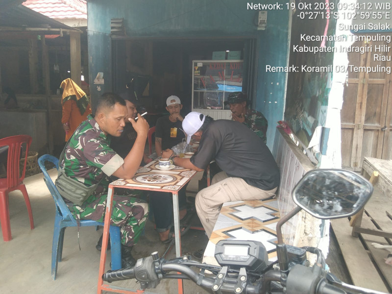 Babinsa Koramil 03/Tpl Turun Ke Wilayah Untuk Membahas Karhutla