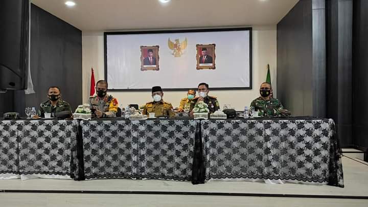 Plt Wali Kota dan Forkopimda Tanjungbalai  Ikuti Rakor Pasca Mudik Bersama Presiden Jokowi