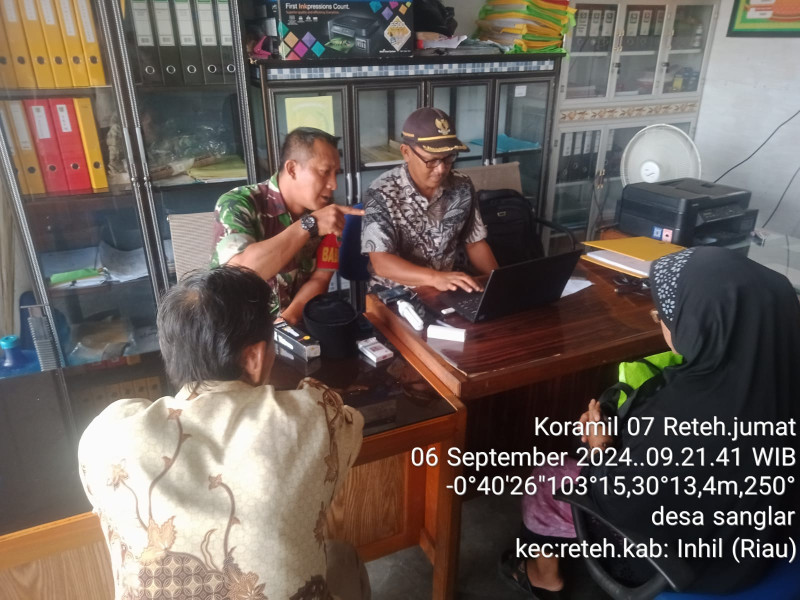 Guna Tingkatkan Silaturahmi Melalui Komsos Koramil 07/Reteh Dengan Perangkat Desa