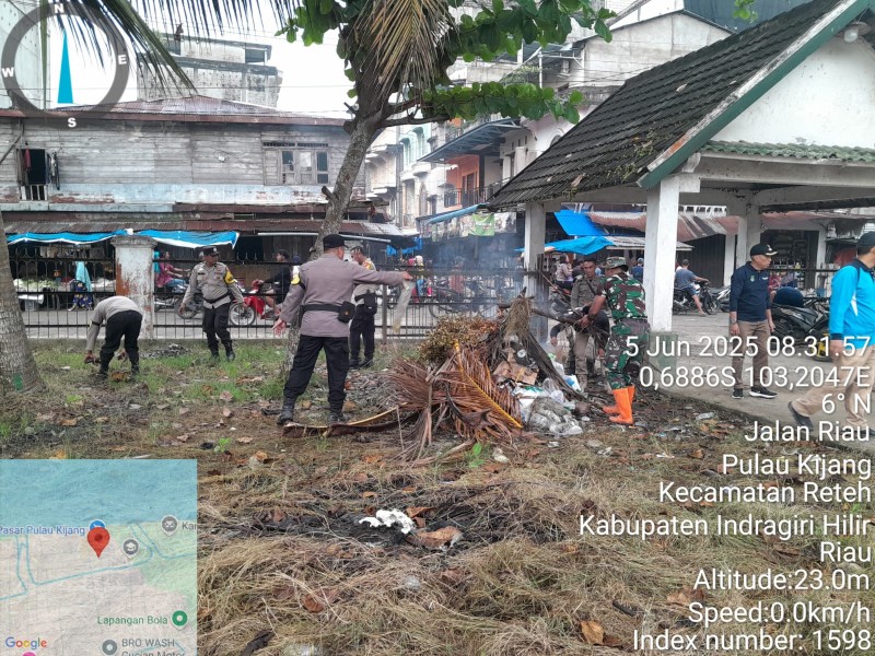 Koramil 07/Reteh Turut Sukseskan Peringatan Hari Lingkungan Hidup Sedunia di Wilayah Binaan