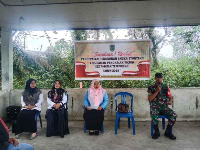 Babinsa Koramil 03/Tpl Hadiri Sosialisasi Rembuk Percepatan Penurunan Angka Stunting Tahun 2025 Kel Pangkalan Tujuh