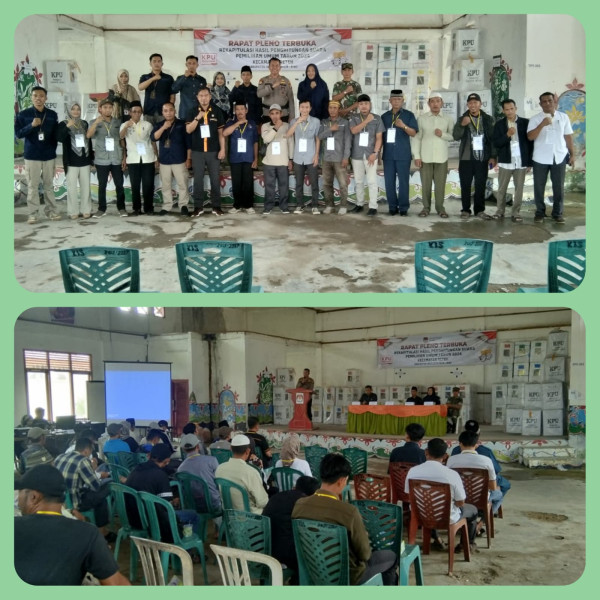 Danramil 07/Reteh Amankan Rapat Pleno Terbuka Hasil Rekapitulasi Pemilu